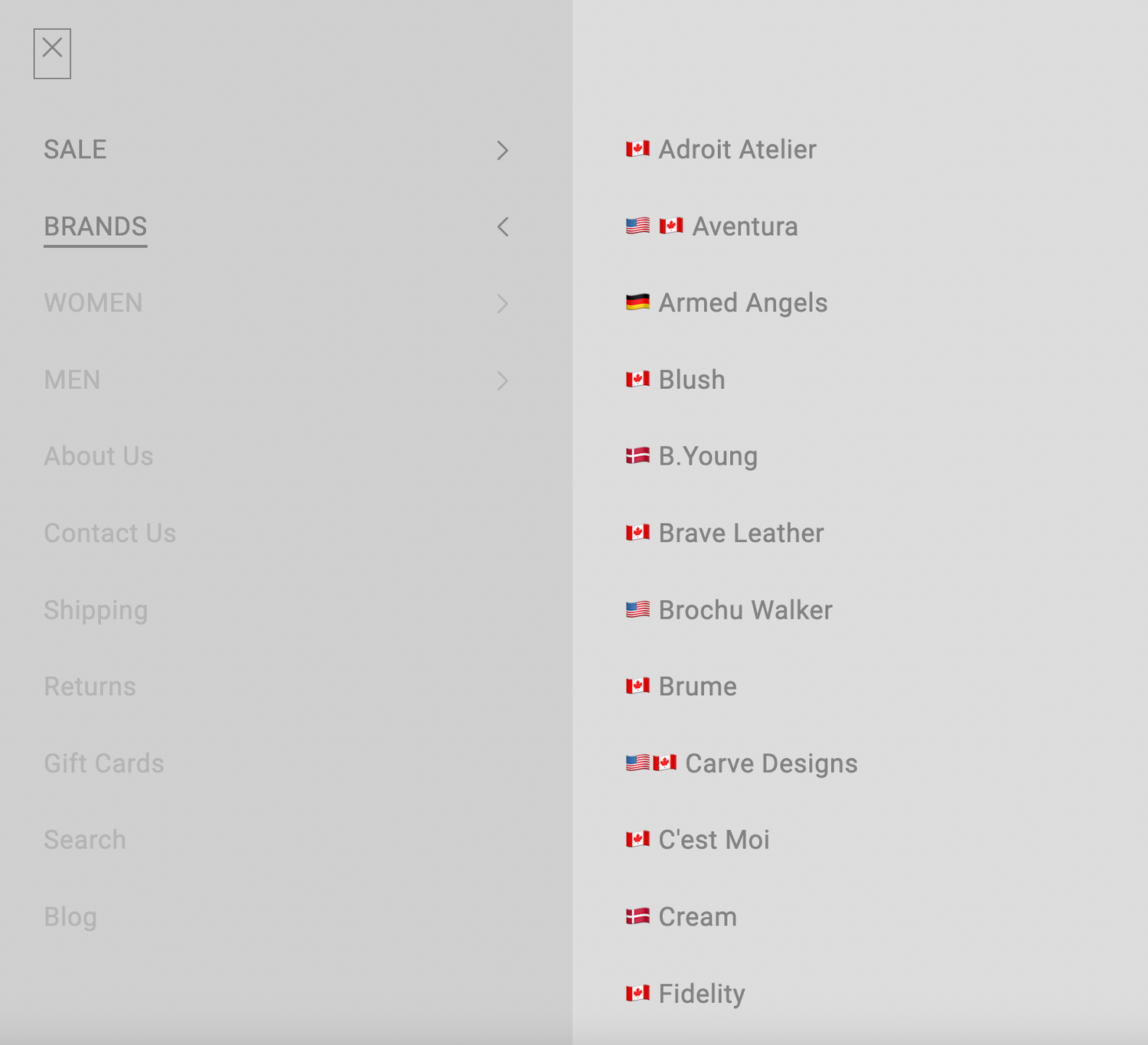 An image of Resonance's Brand Navigation Menu is shown