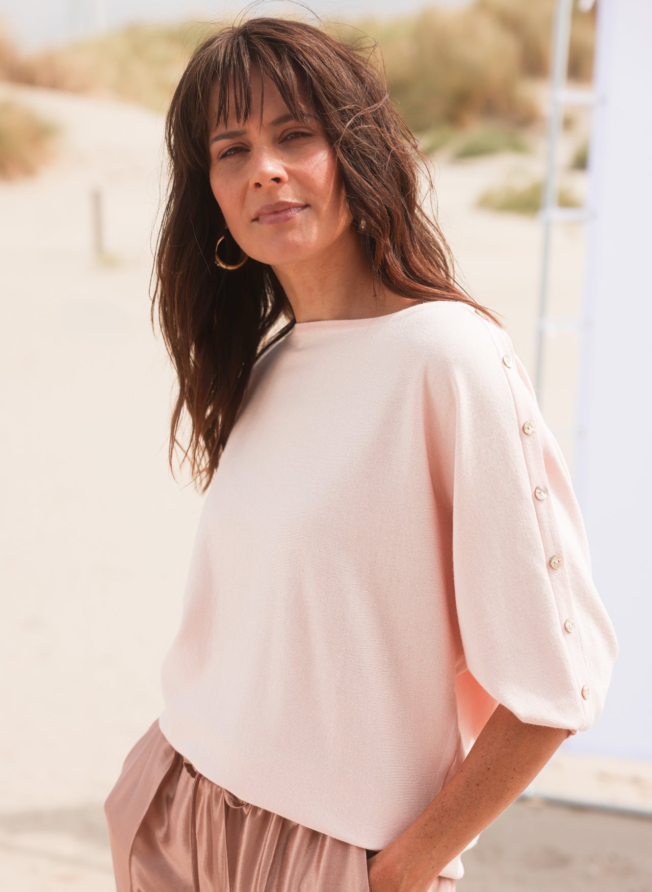 Yest Raina Button Sleeve Sweater