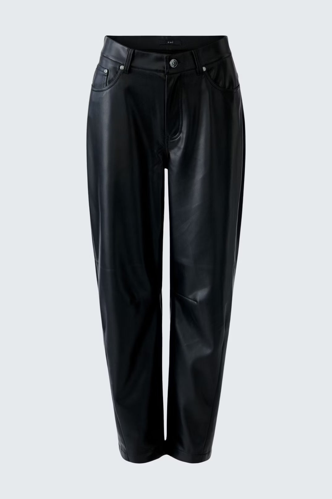 Oui Leather Look Pants