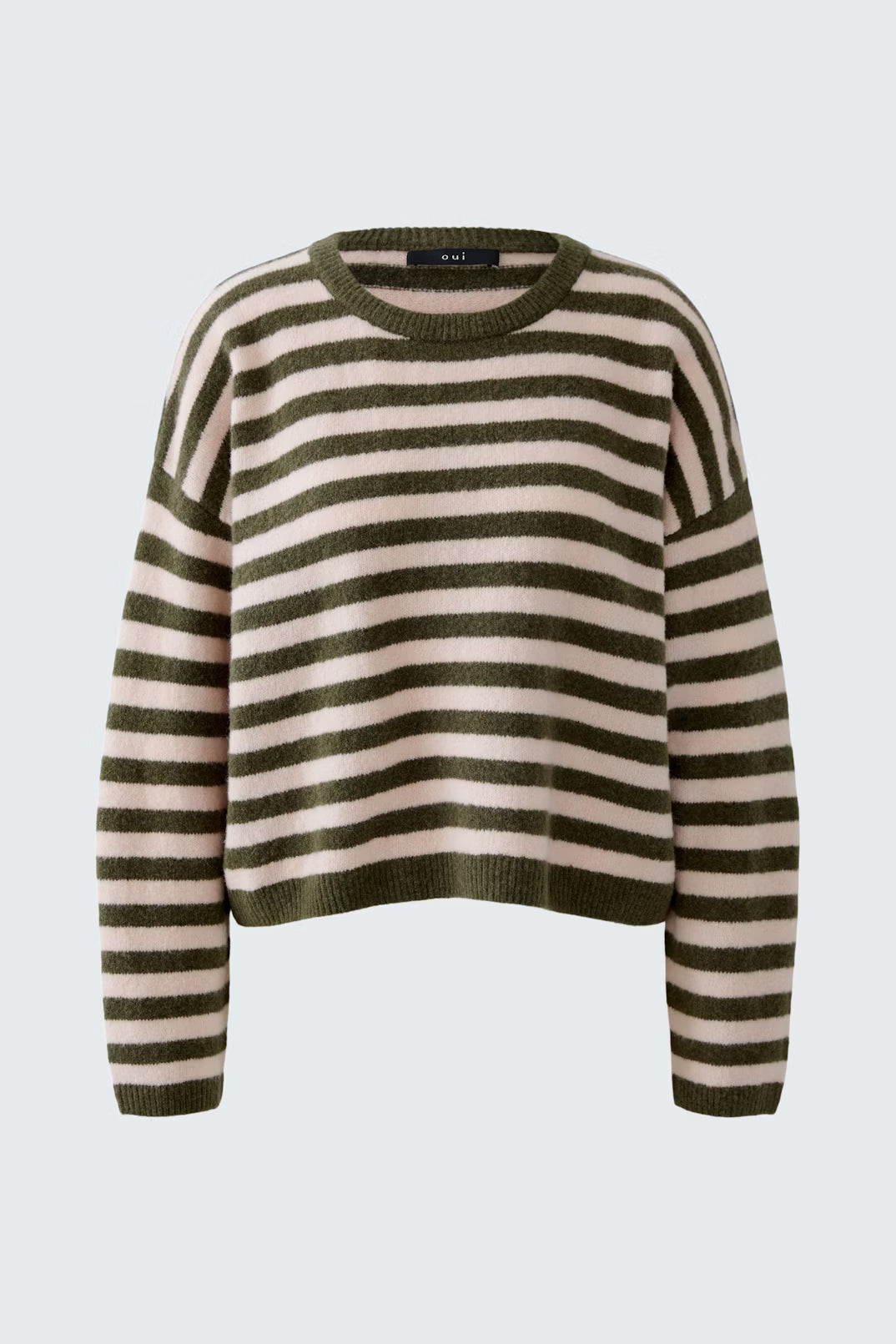 Oui Striped Crew Neck Sweater