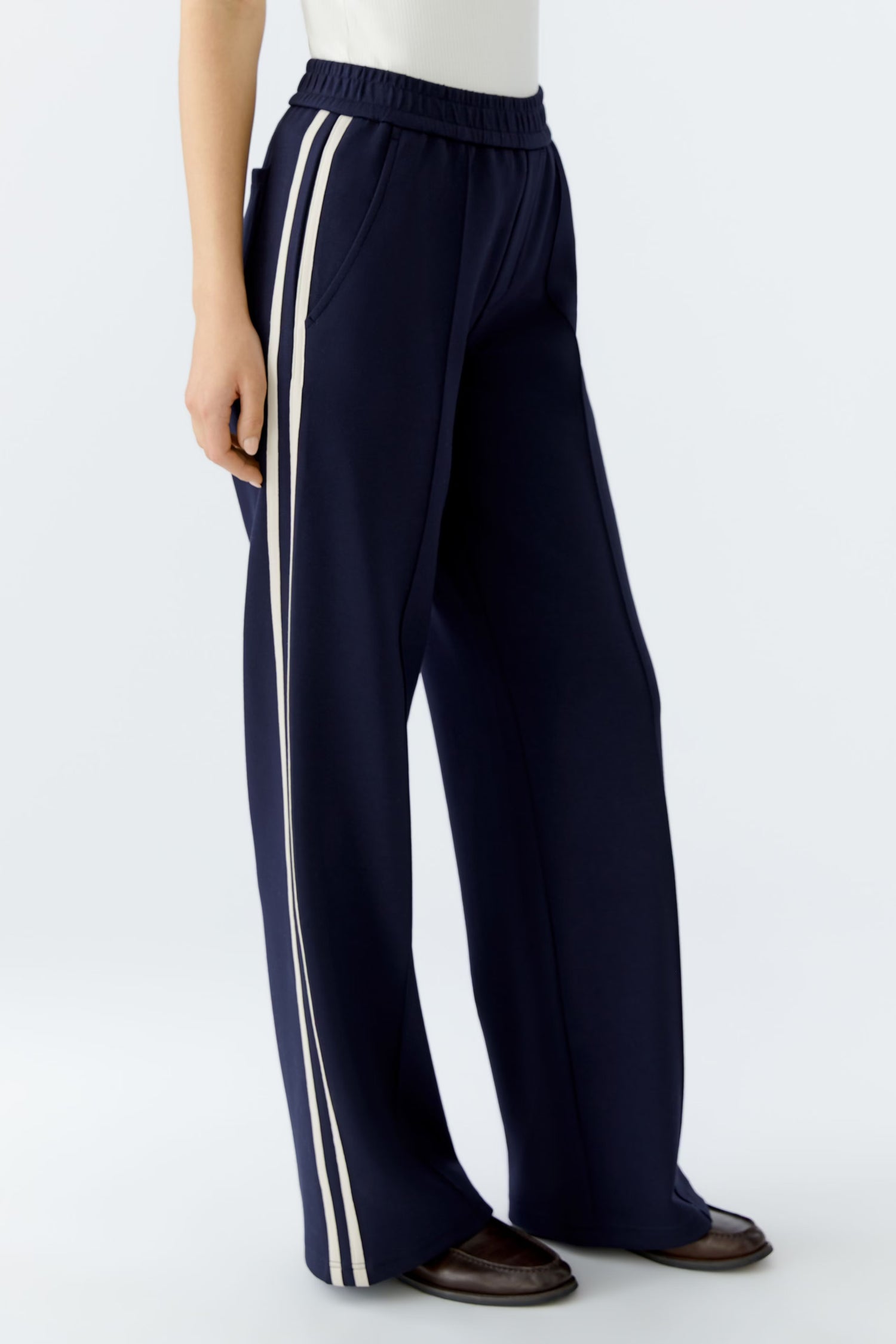 Oui Pull On Pant With Side Stripe
