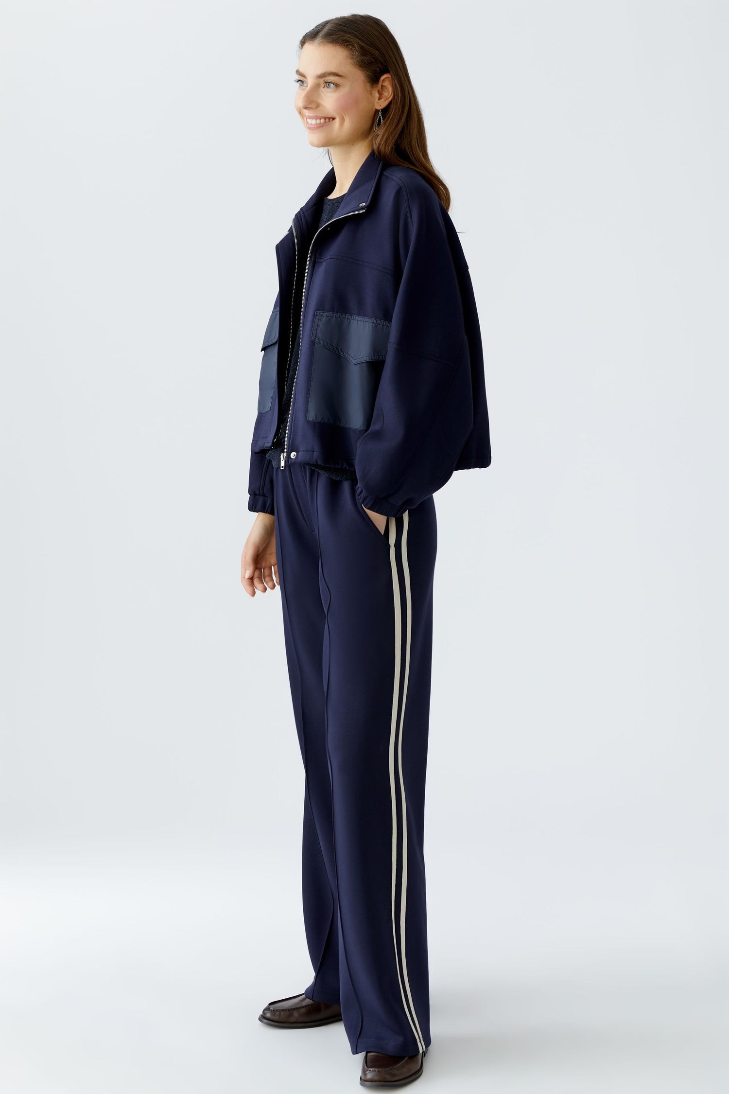Oui Pull On Pant With Side Stripe