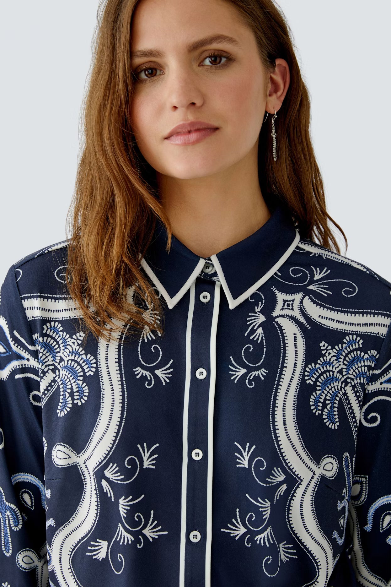 Oui Printed Western Shirt