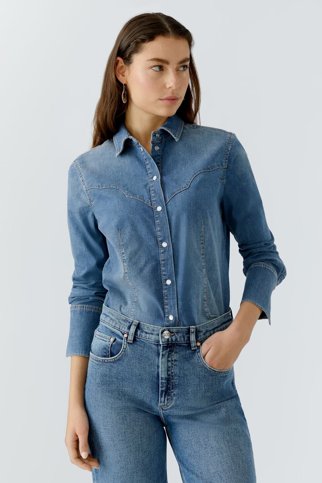 Oui Western Denim Shirt