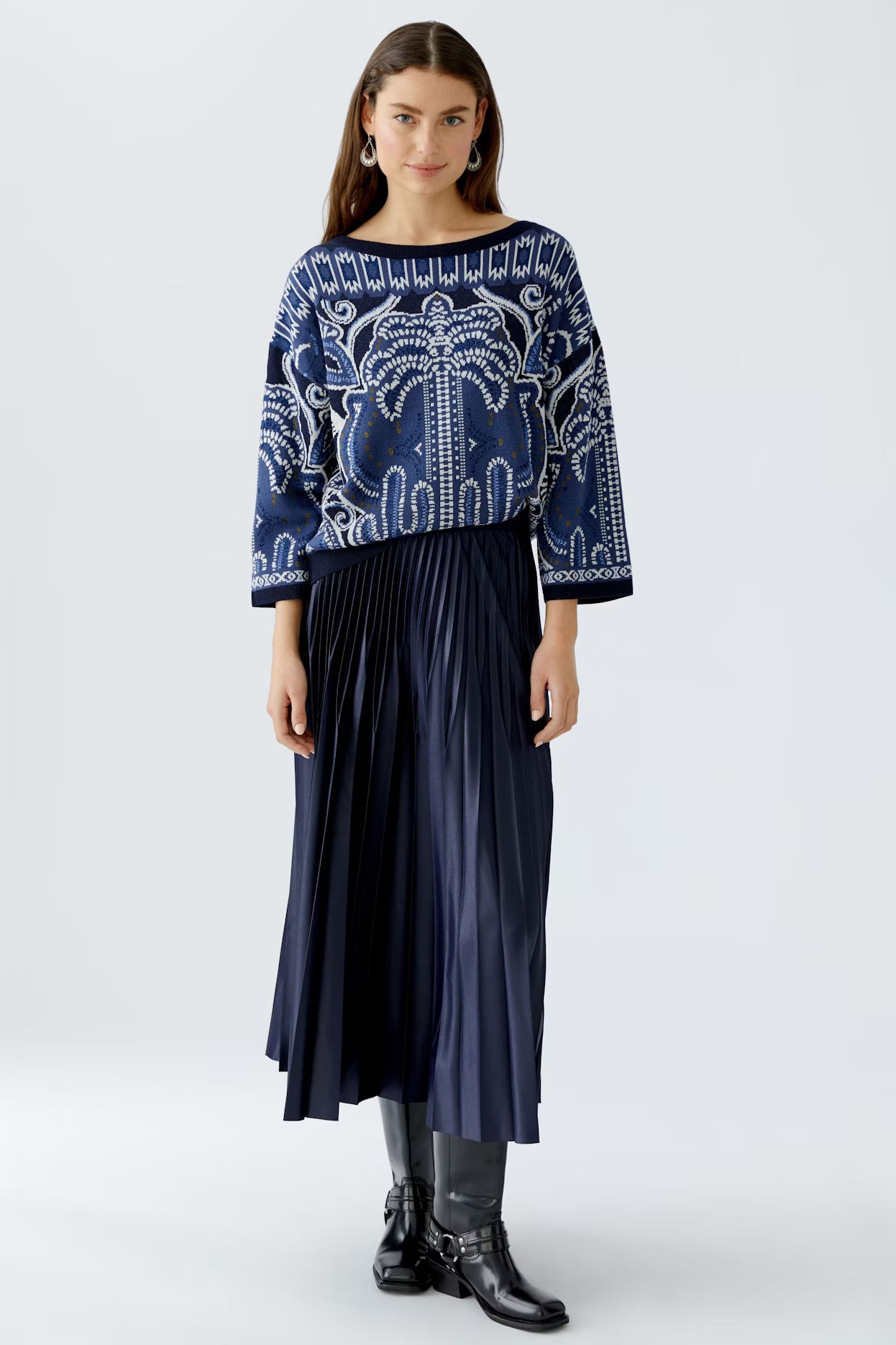 Oui Western Design Sweater