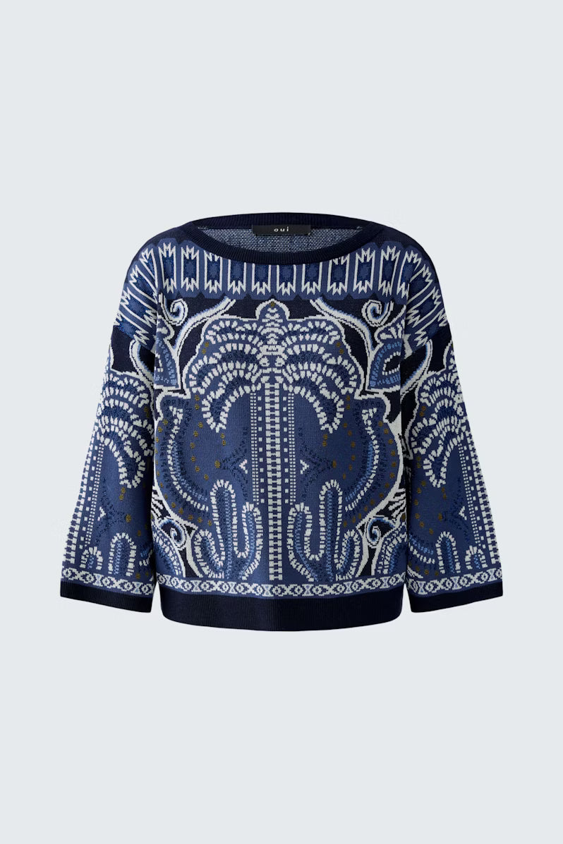 Oui Western Design Sweater