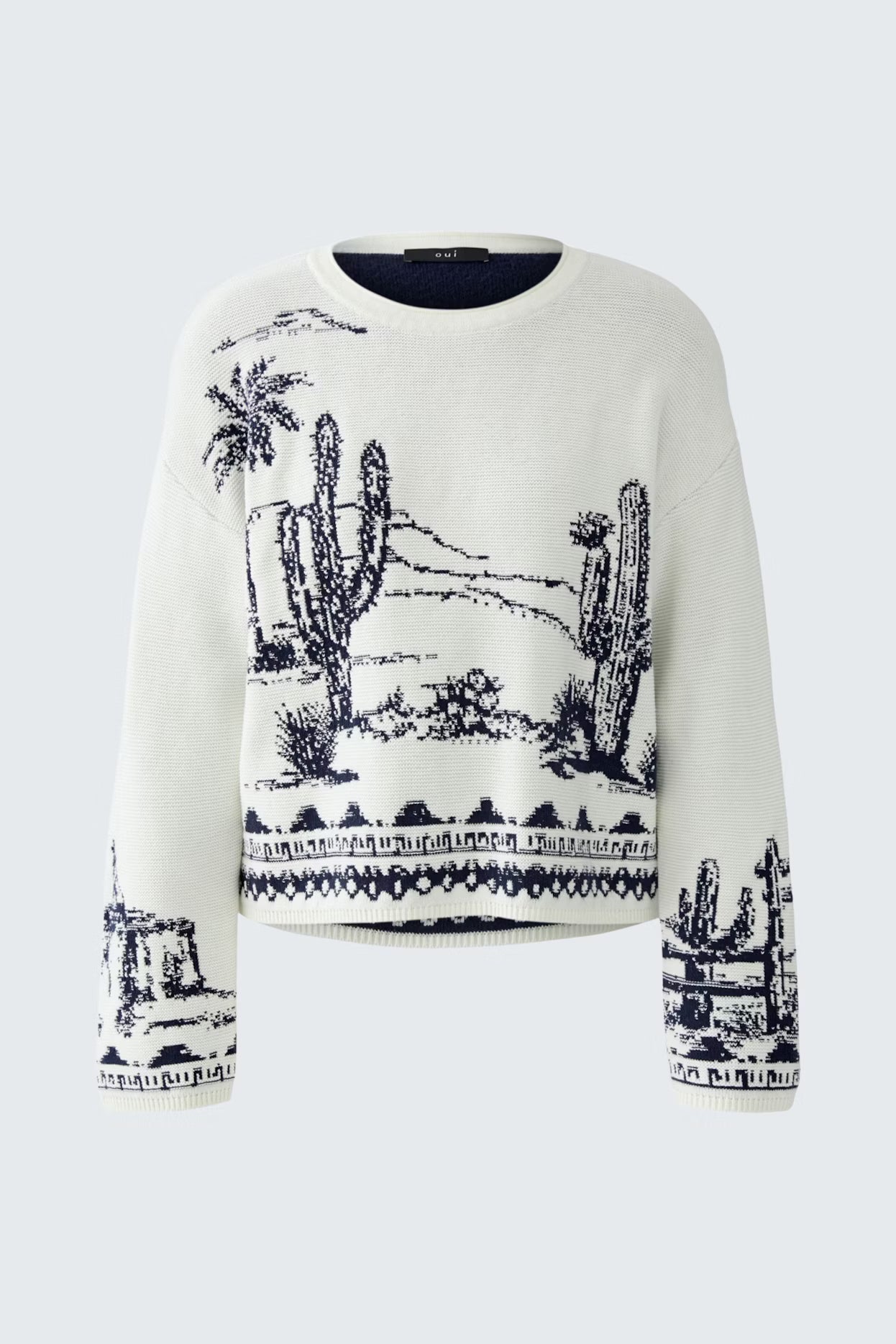 Oui Cactus Designed Sweater