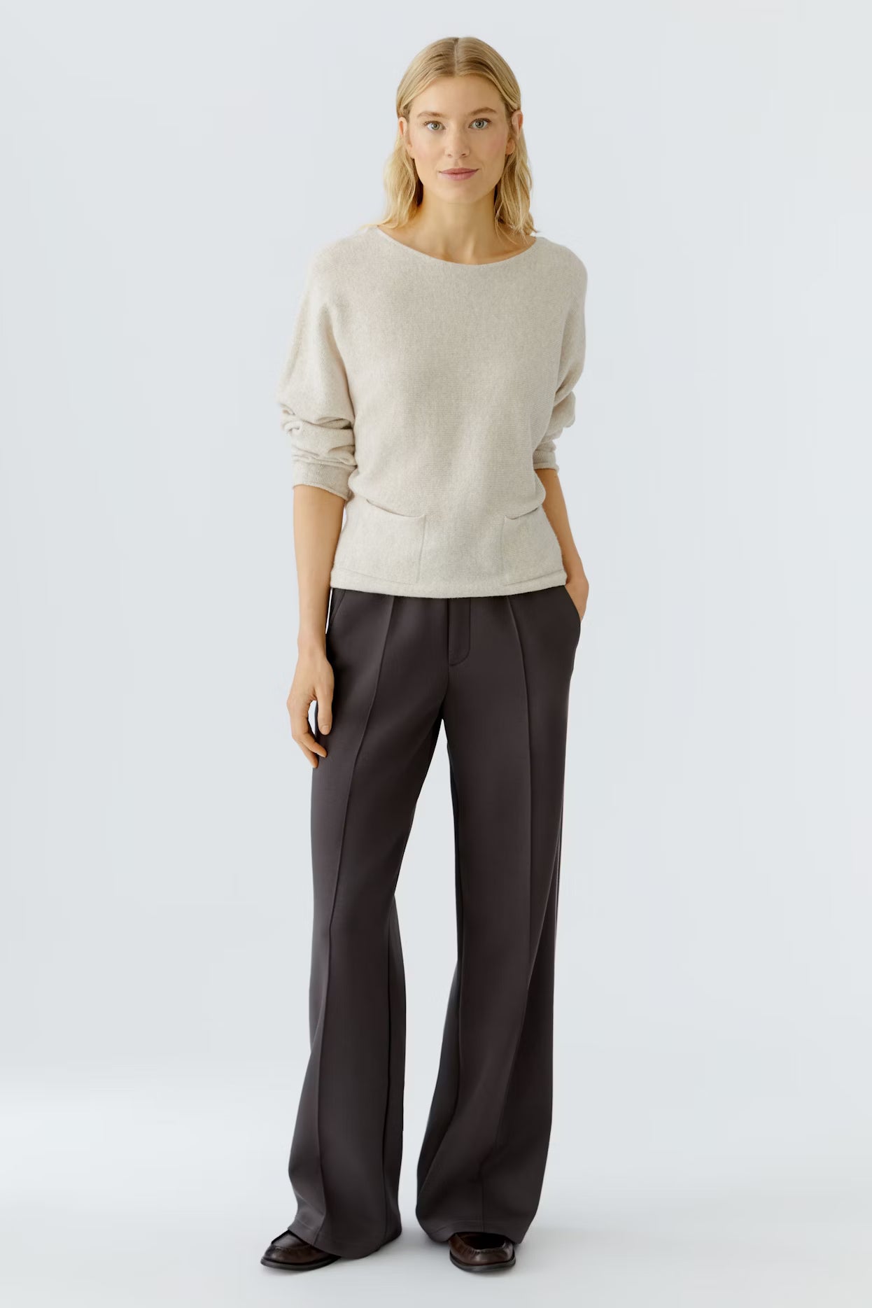 Oui Crew Neck Sweater With Pockets