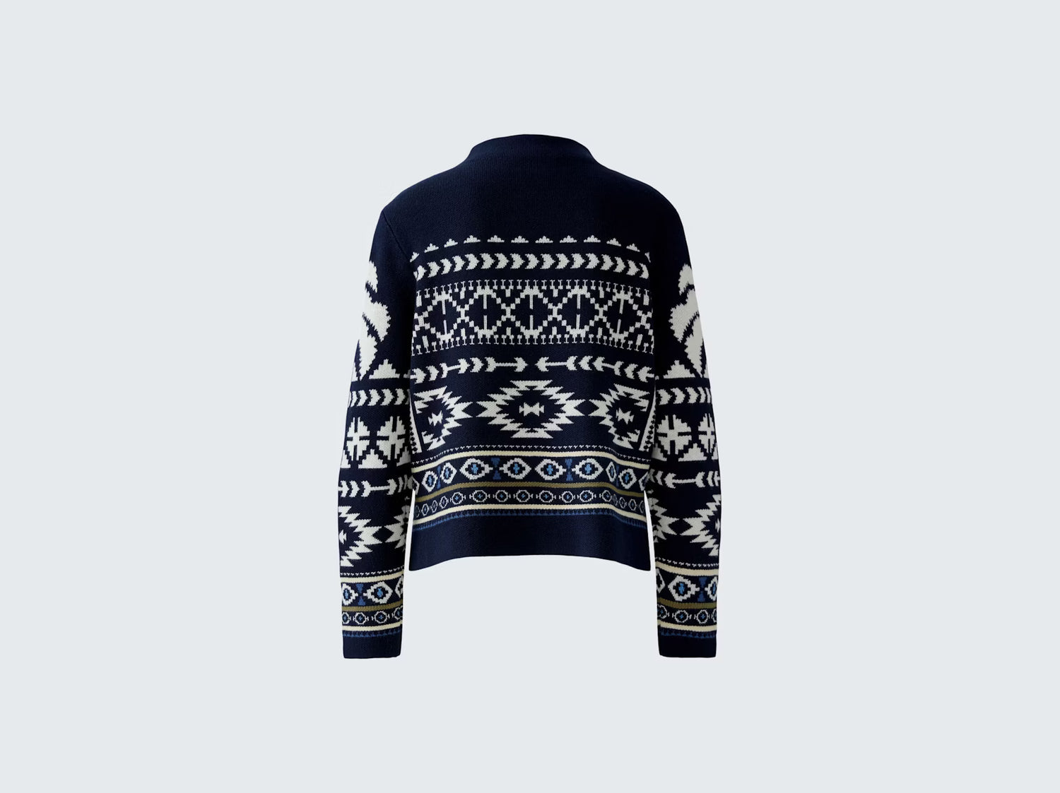 Oui Mock Neck Sweater With Design