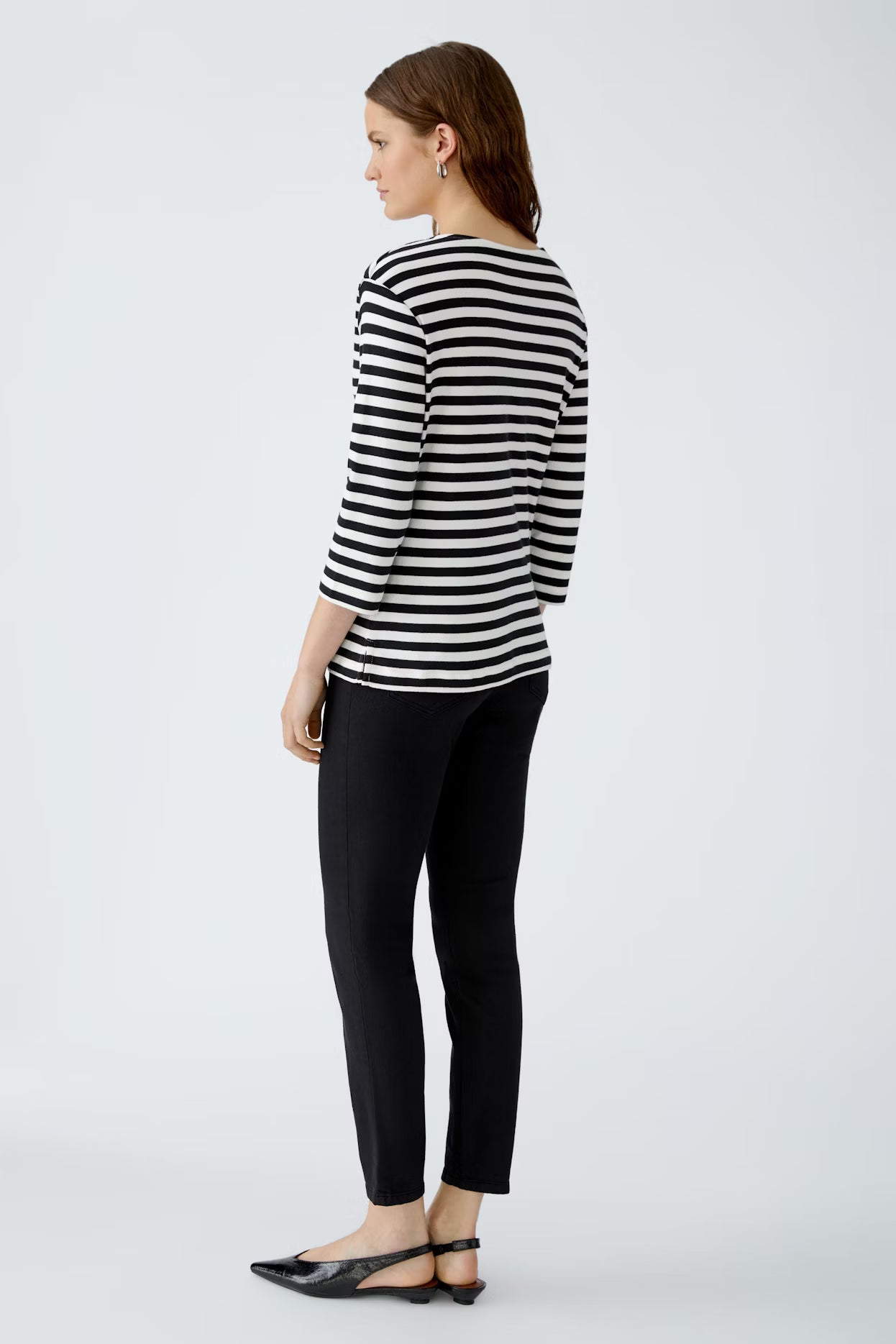 Oui Soleila Striped 3/4 Sleeve T-Shirt