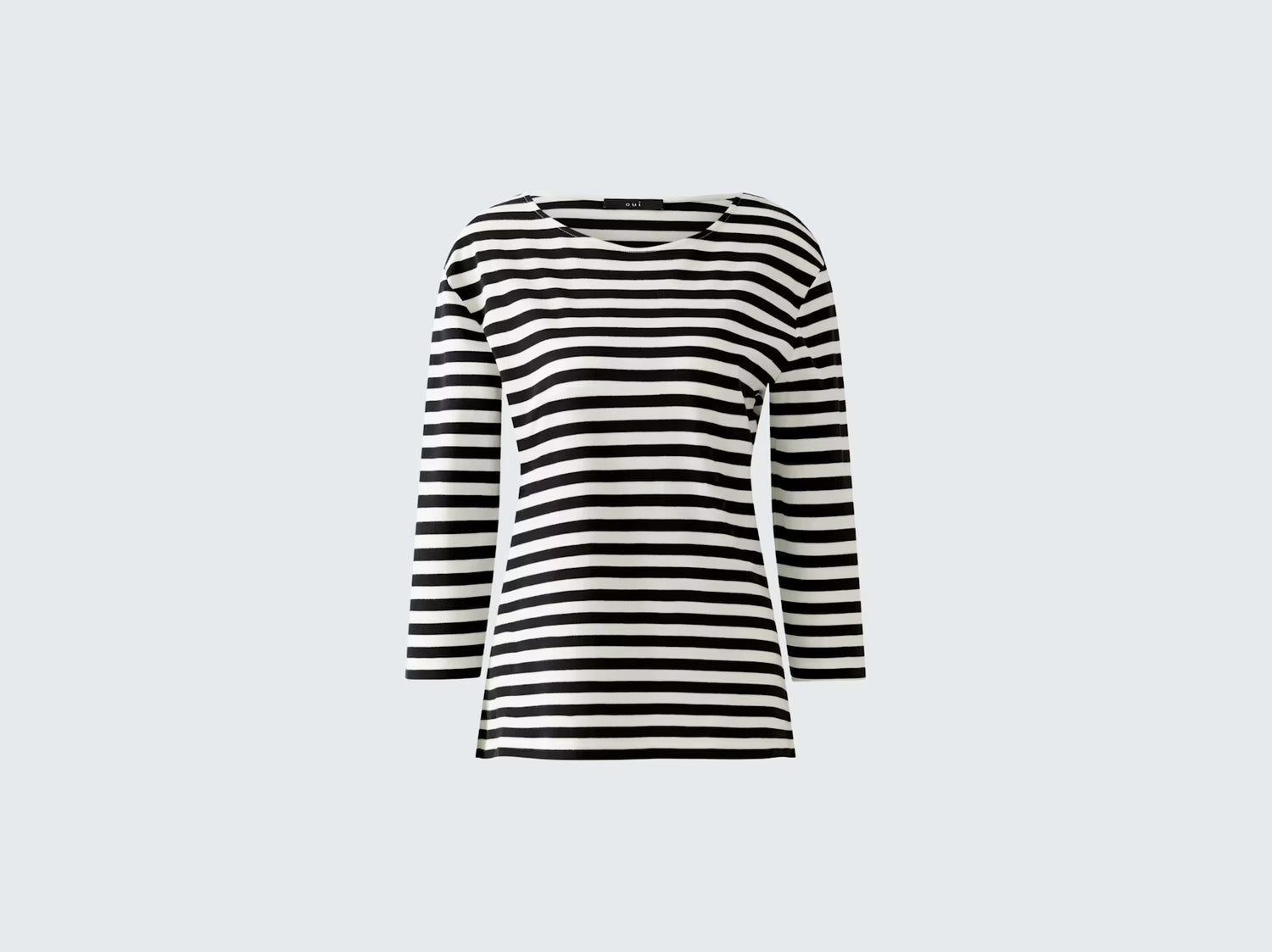 Oui Soleila Striped 3/4 Sleeve T-Shirt