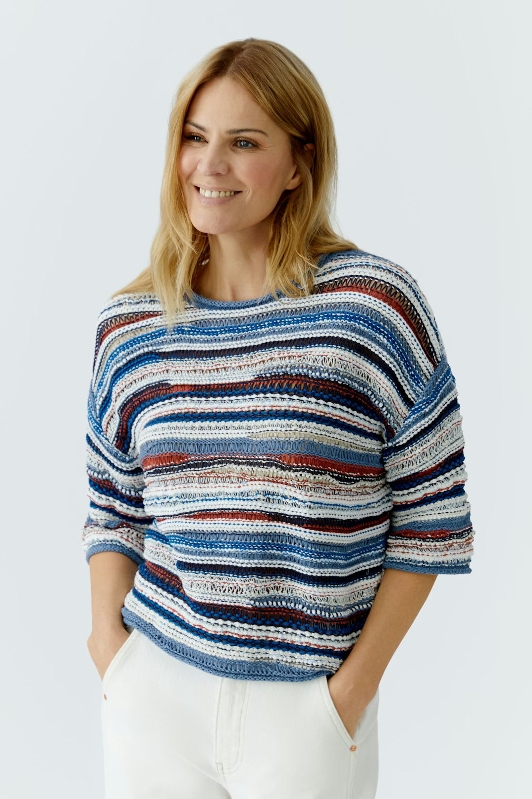 Oui Variegated Stripe Pullover