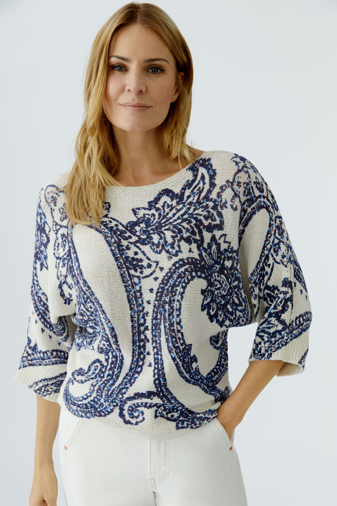 Oui Paisley Pullover