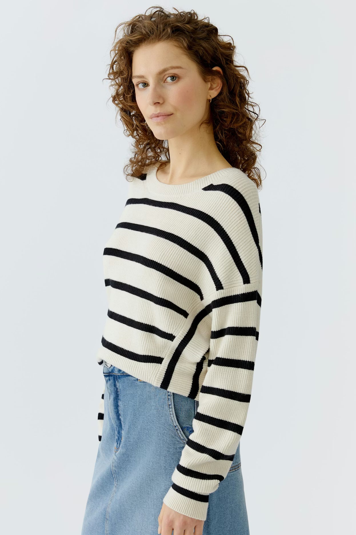 Oui Side Striped Sweater