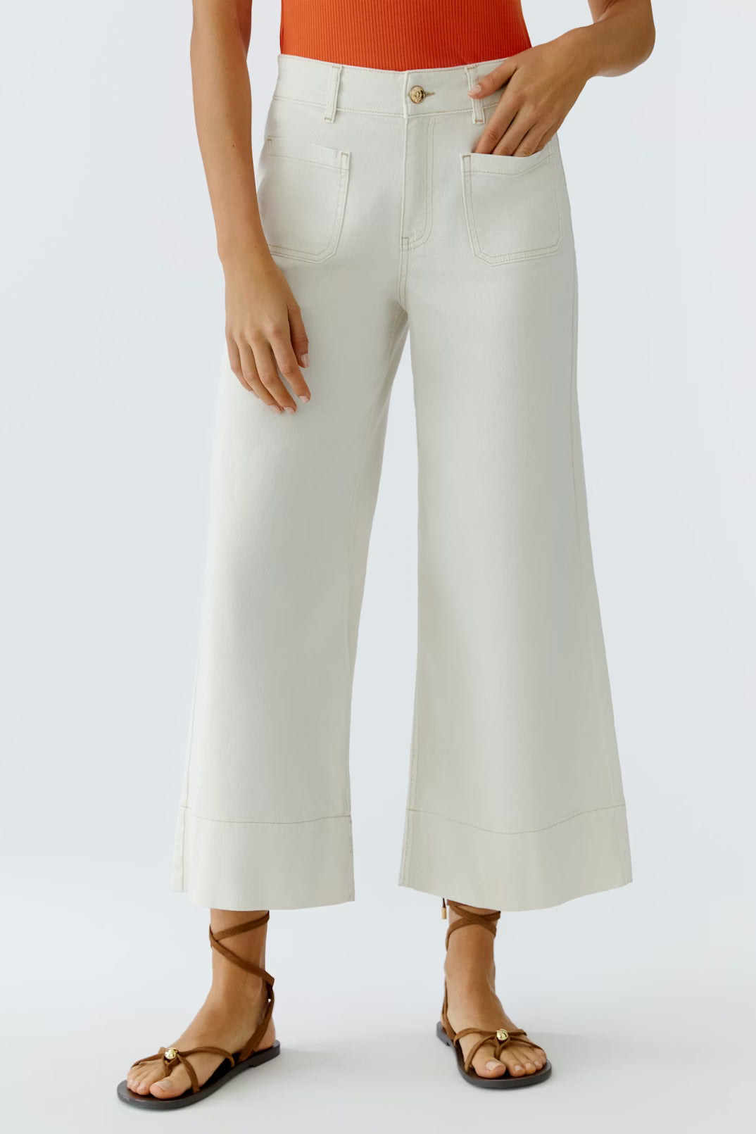 Oui Wide Leg Pocket Jeans