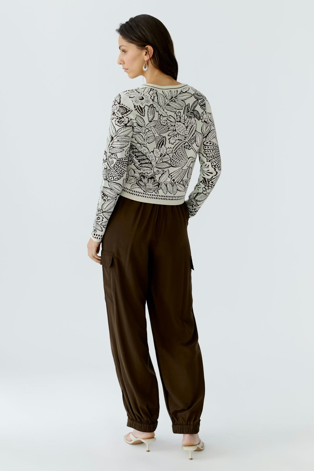 Oui Botanical Knit Sweater