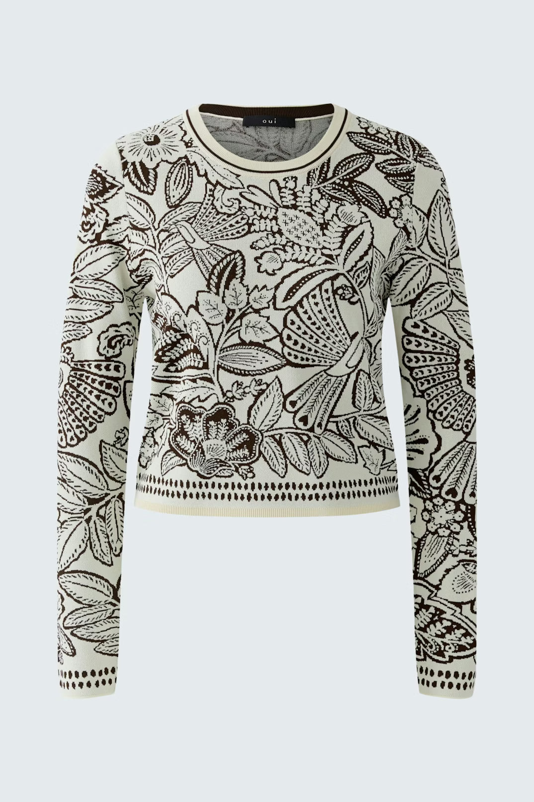 Oui Botanical Knit Sweater