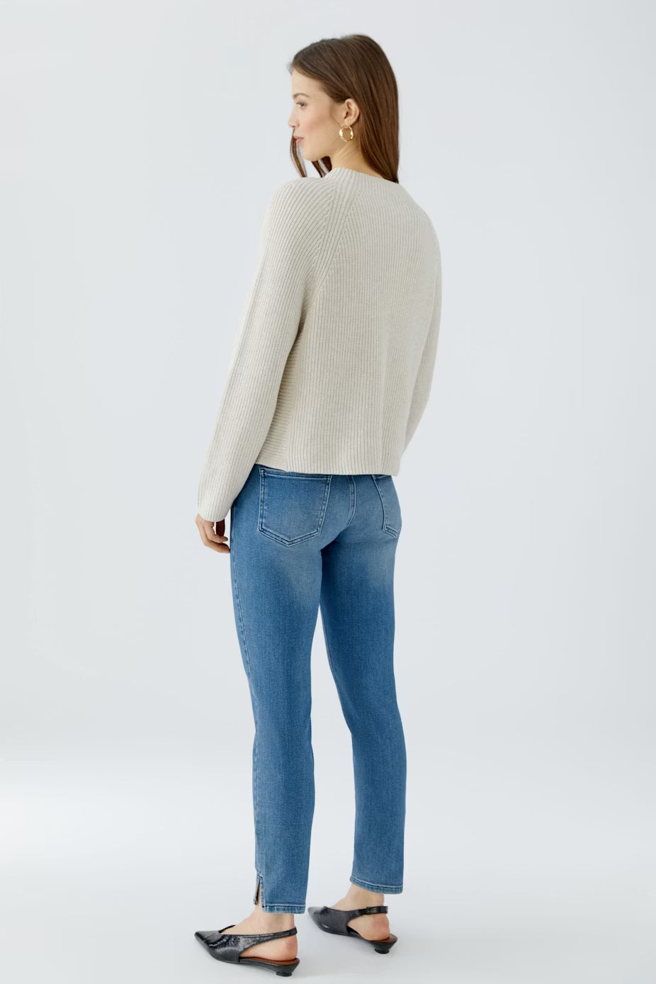 Oui Riya Cotton Pullover With Pocket