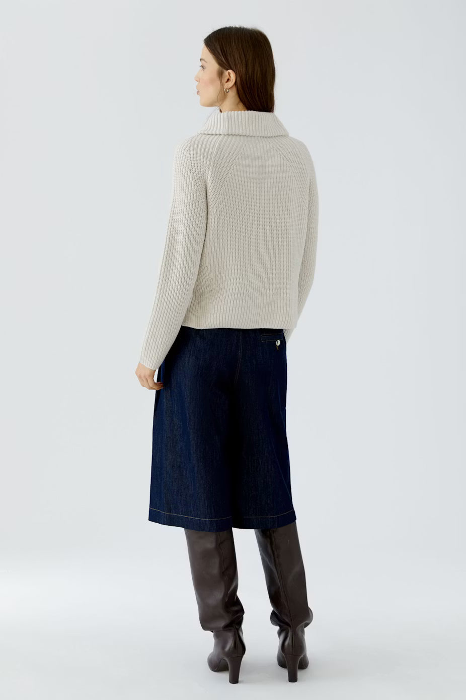 Oui Troyer Cotton Blend 1/4 Zip Pullover