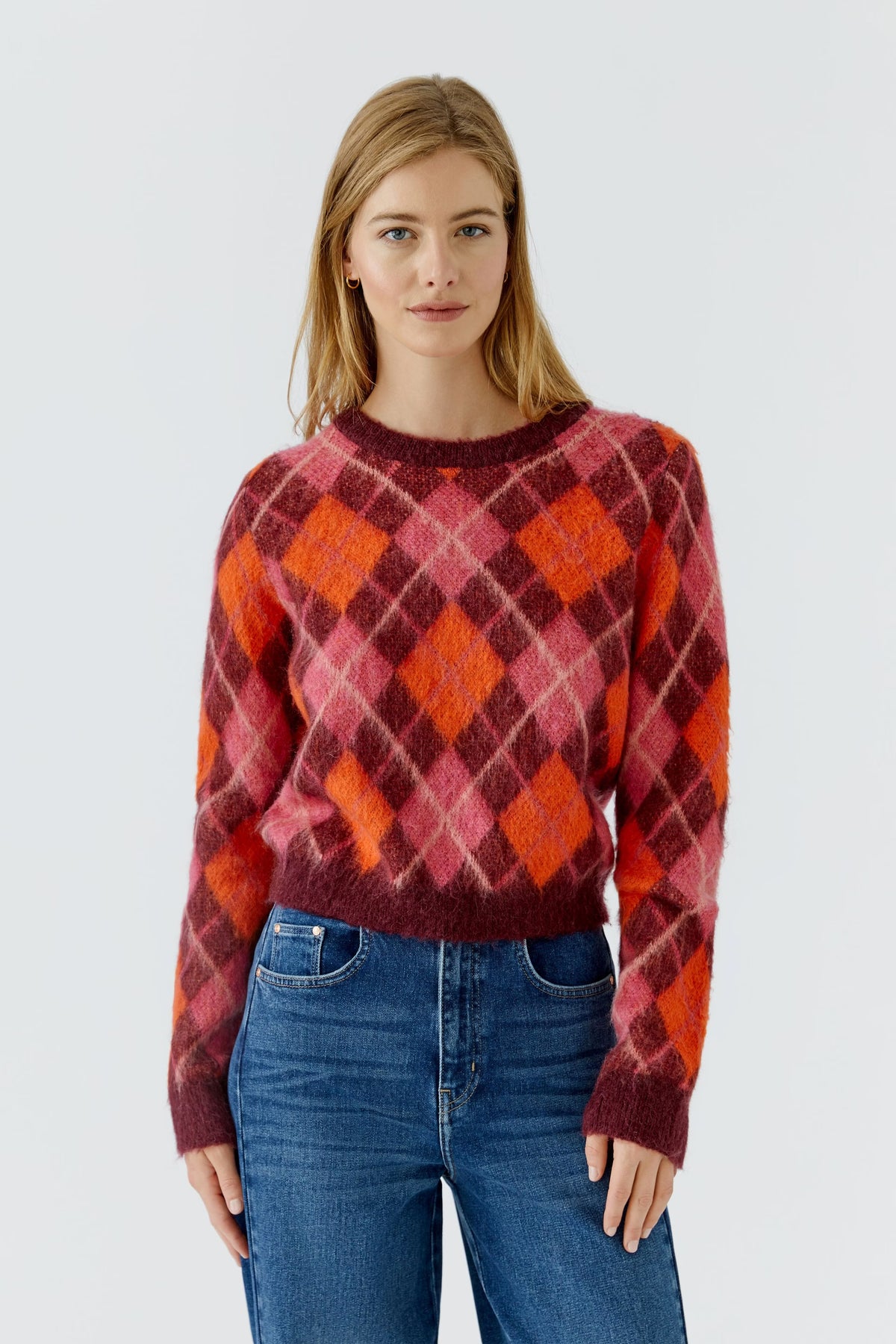 Oui Argyle Sweater