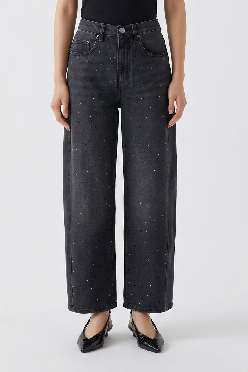 Oui Barrel Jeans With Studs