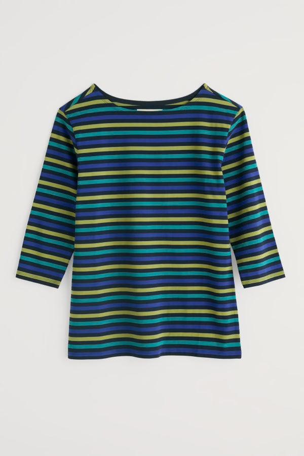 Seasalt Cotton 3/4 Sleeve Sailor Shirt