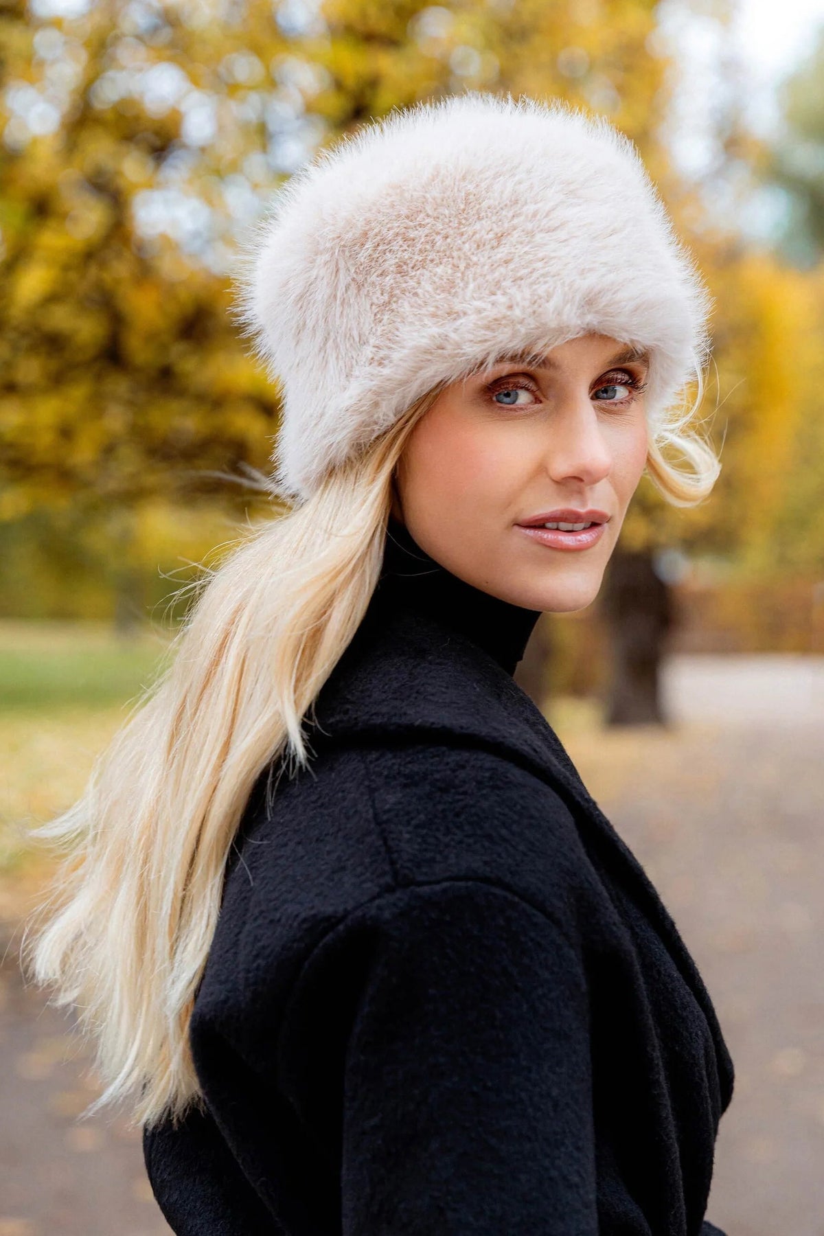 Fraas Loevenich Faux Fur Pillbox Hat