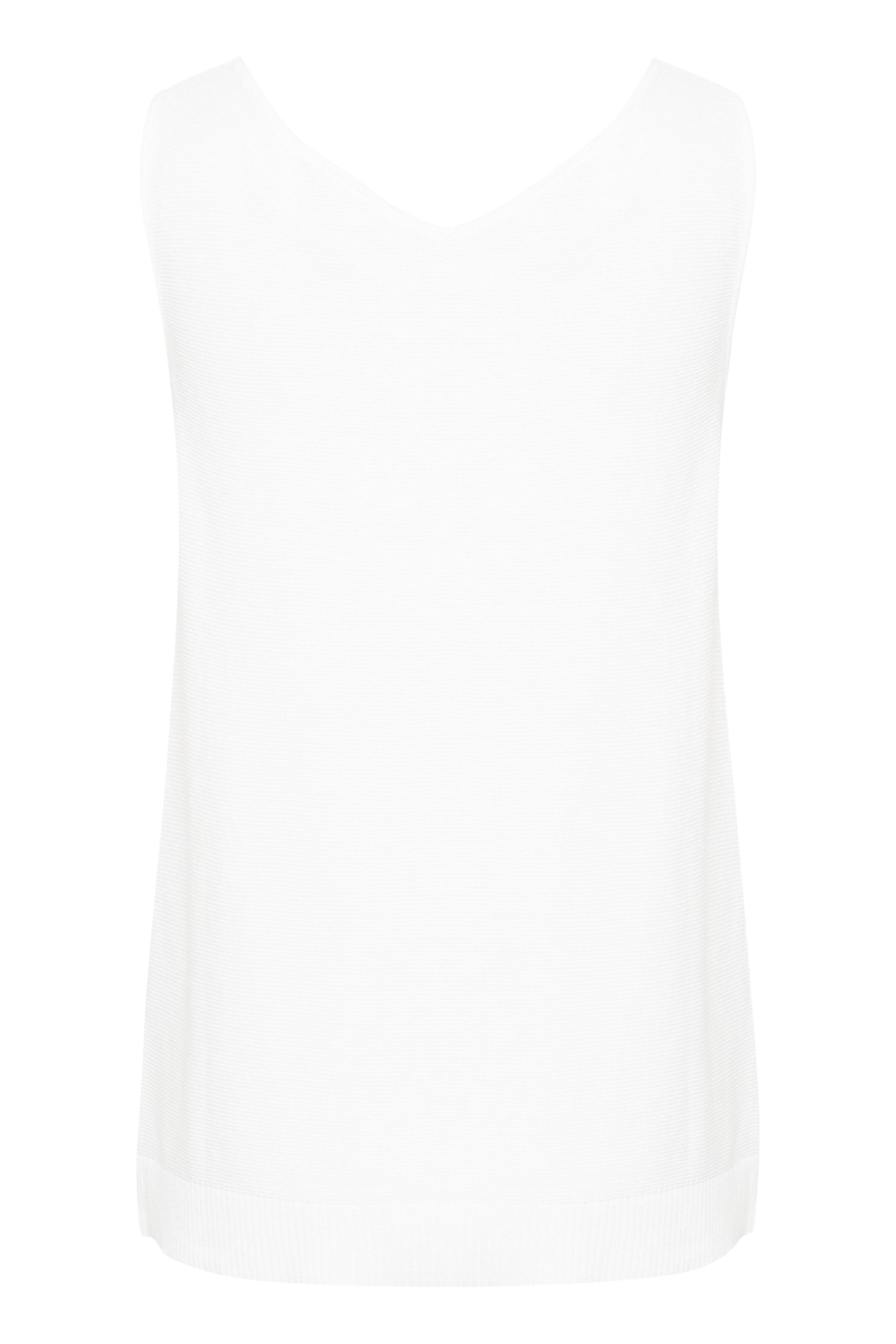 Cream Sillar Knit Sleeveless Tank