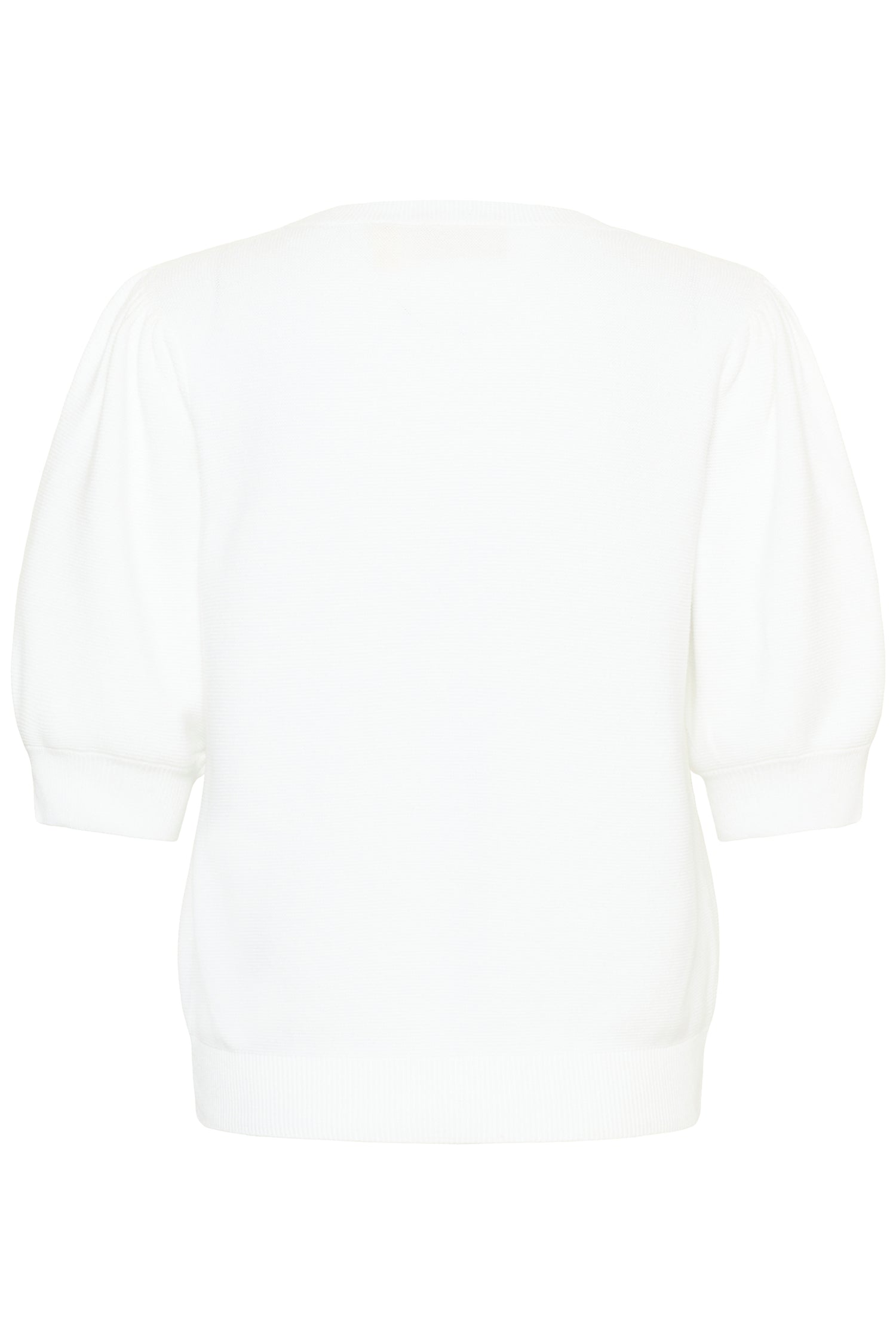 Cream Sillar Knit Short Sleeve Pullover