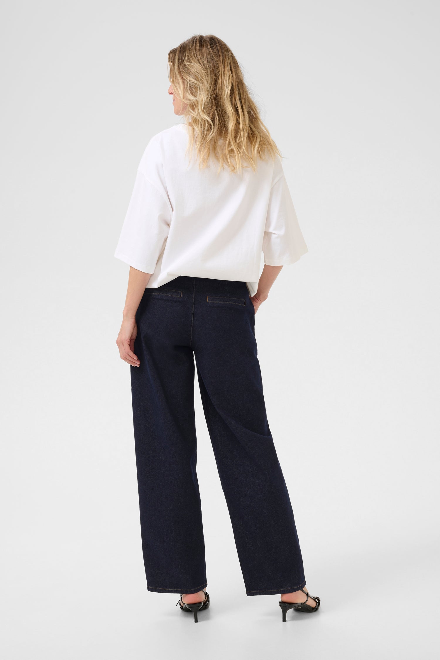 Cream Visti Straight Leg Denim Trouser