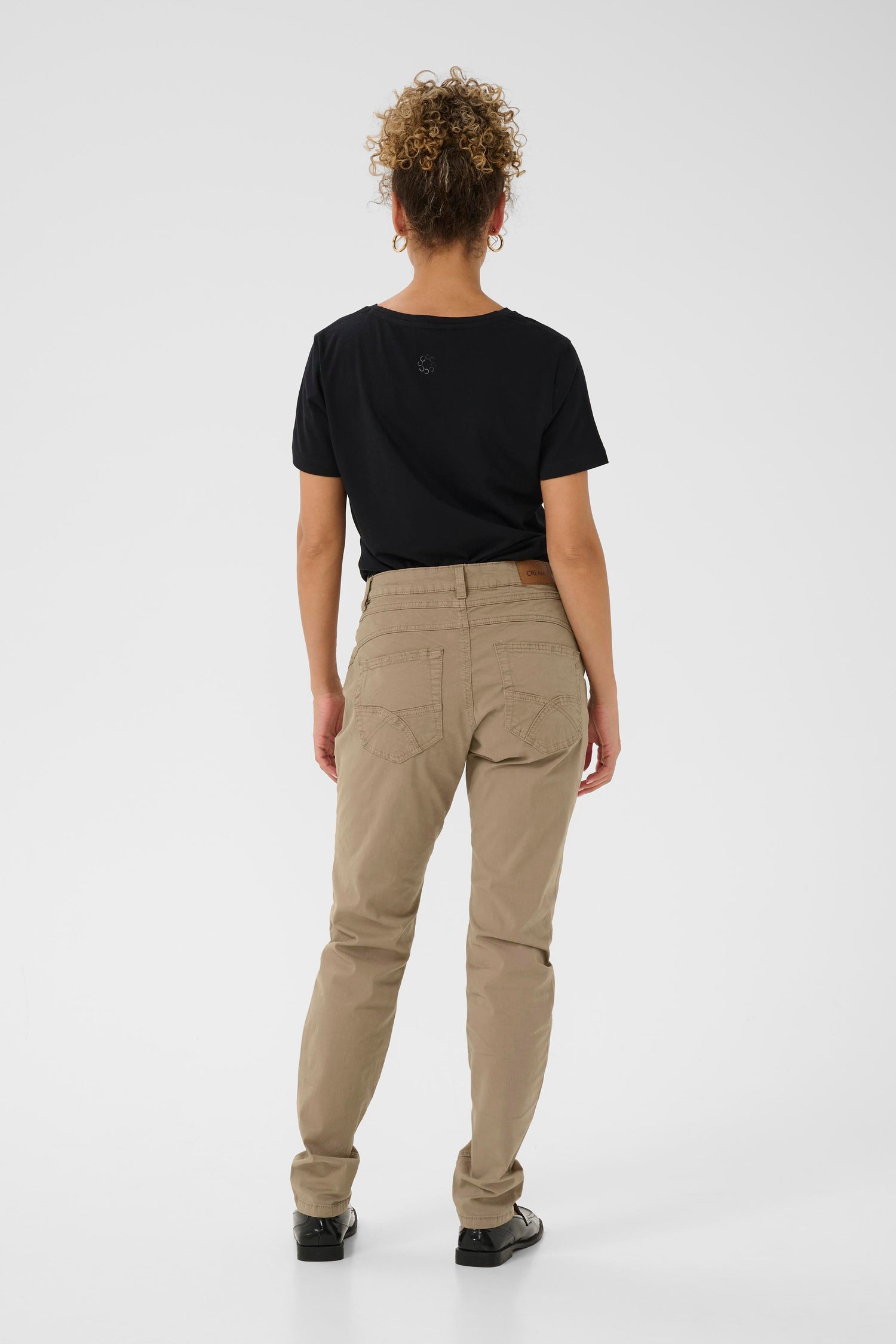 Cream Berta Twill Pant- Coco Fit