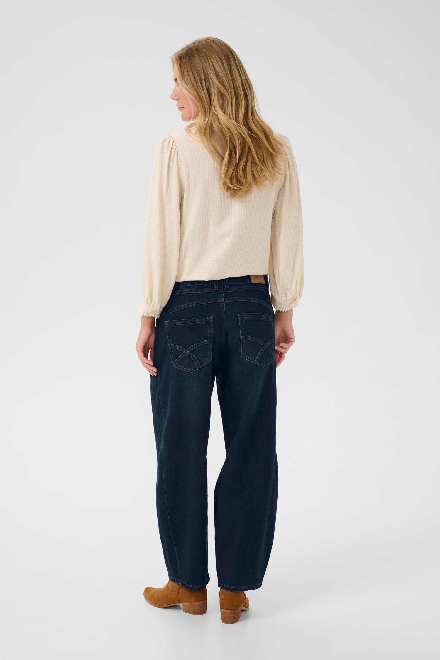 Cream Bahren Ankle Balloon Denim