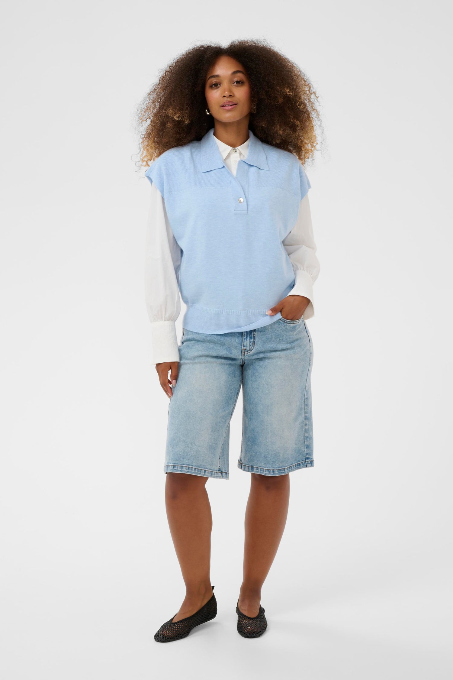 Cream Dela Slipover Top