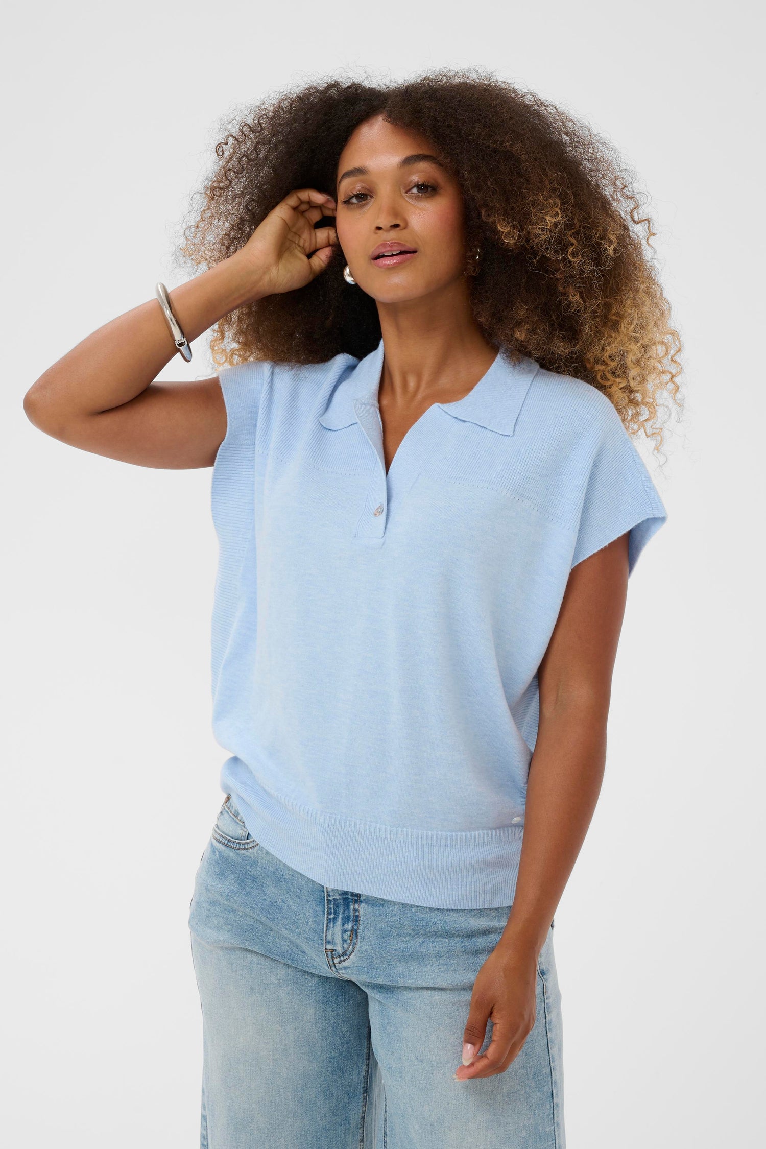 Cream Dela Slipover Top