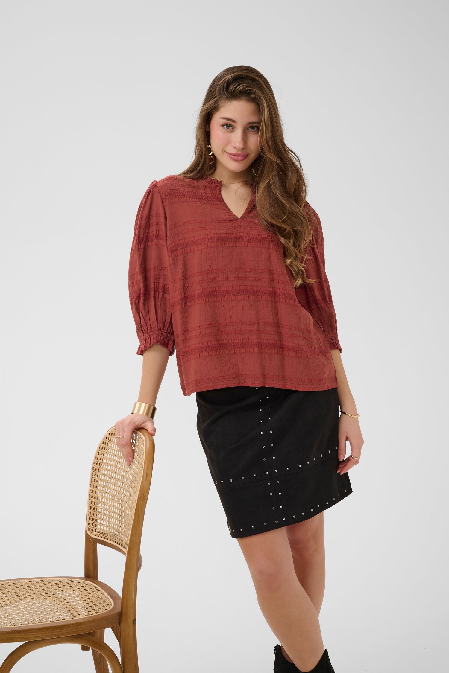 Cream Lyc Blouse