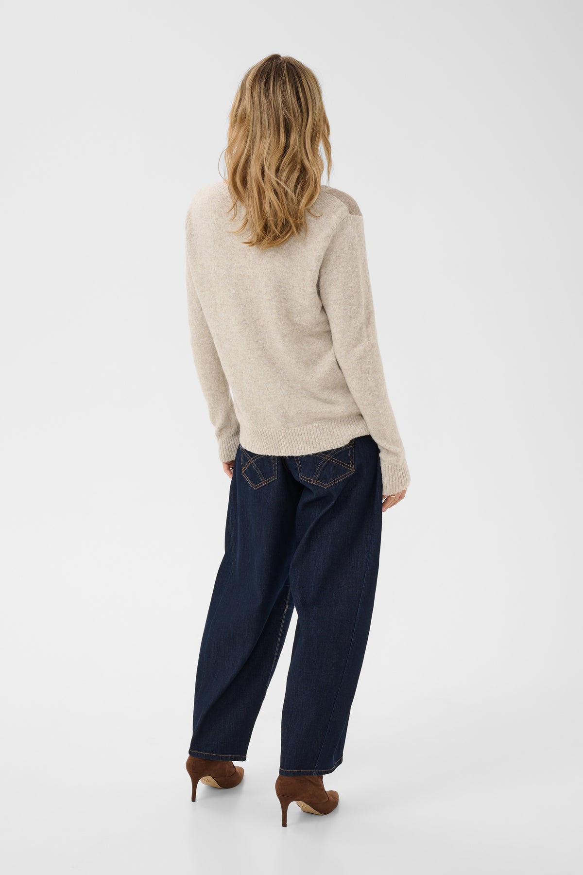Cream Hope Argyle Pullover