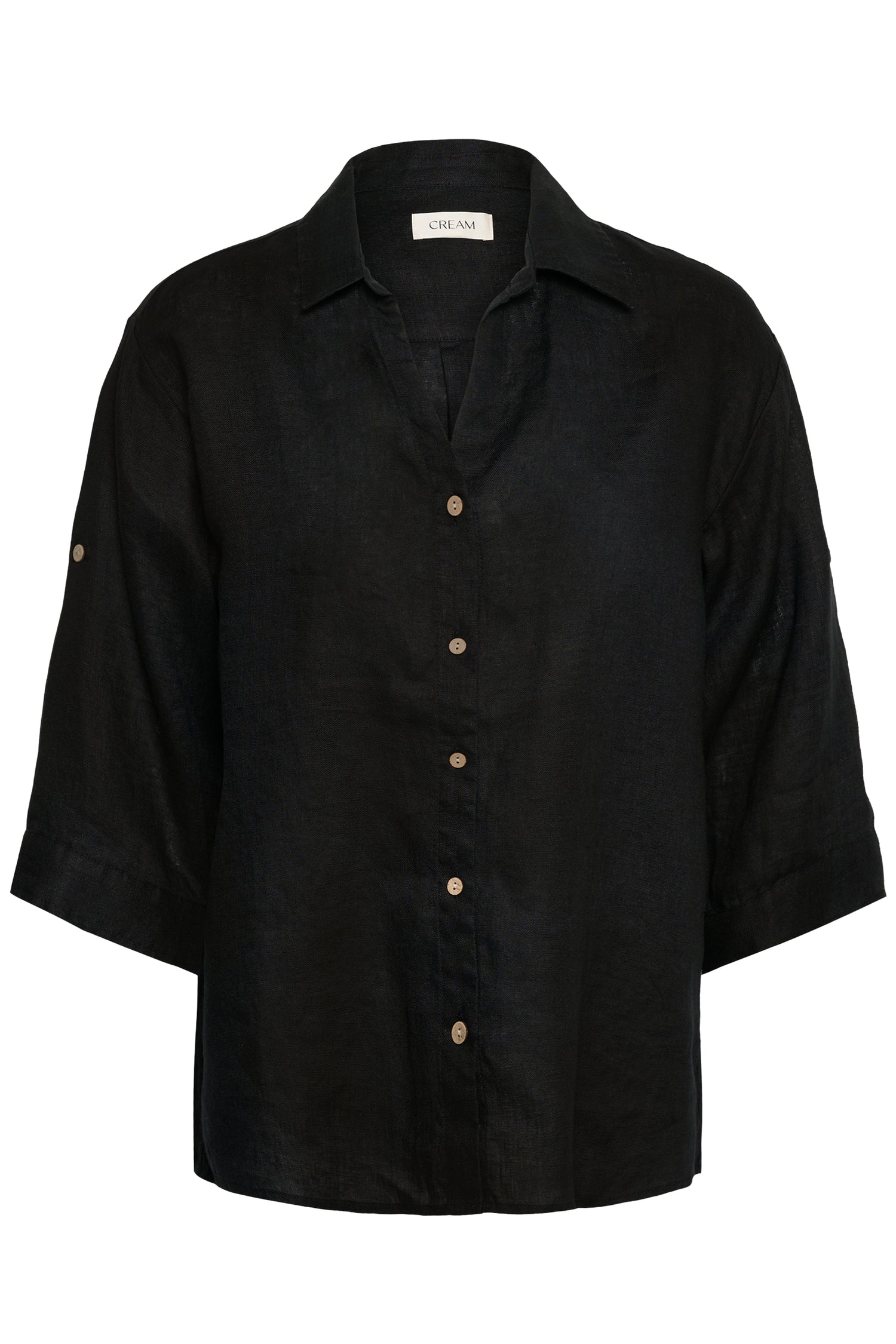 Cream Bellis Linen Shirt