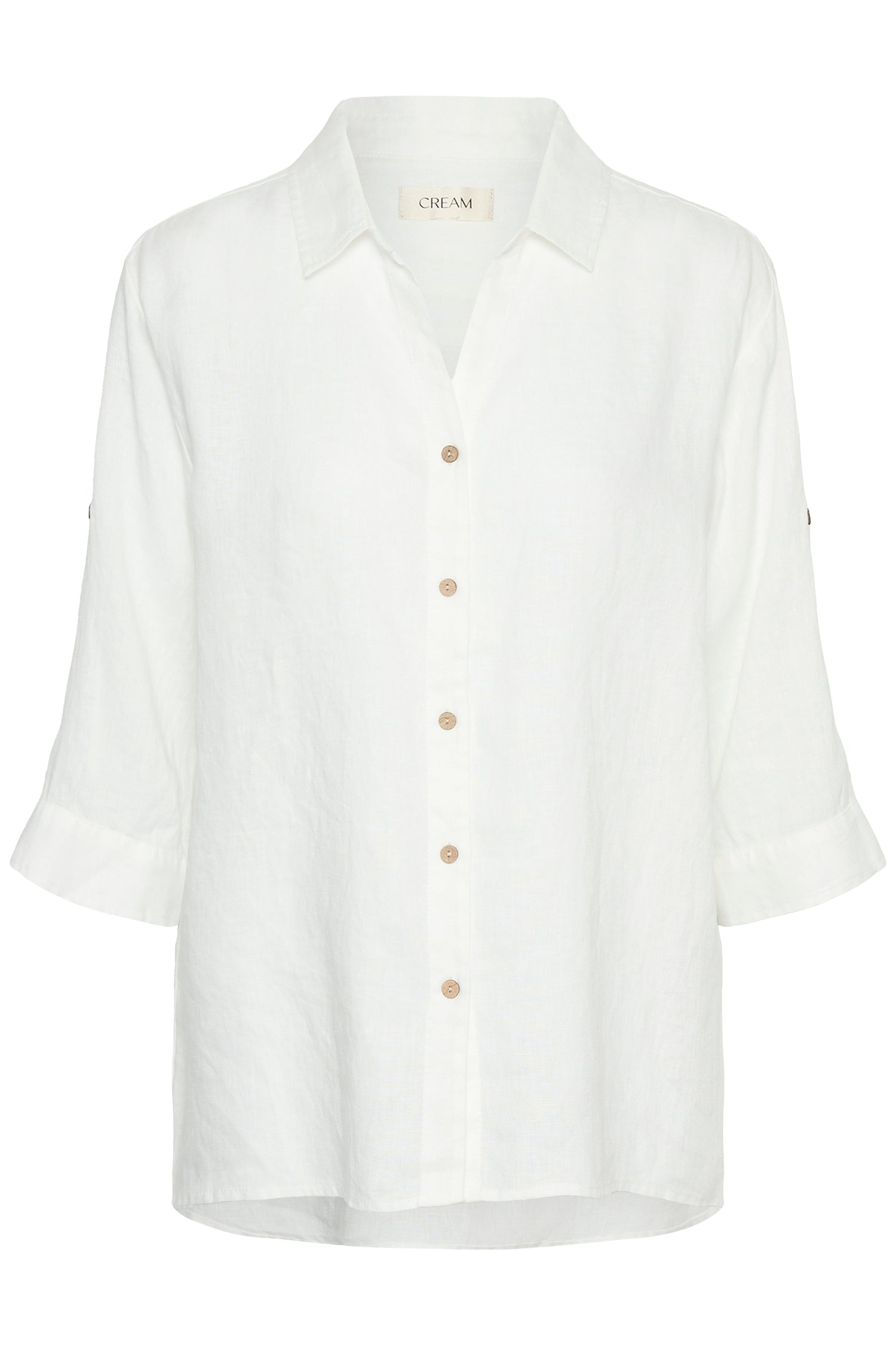 Cream Bellis Linen Shirt
