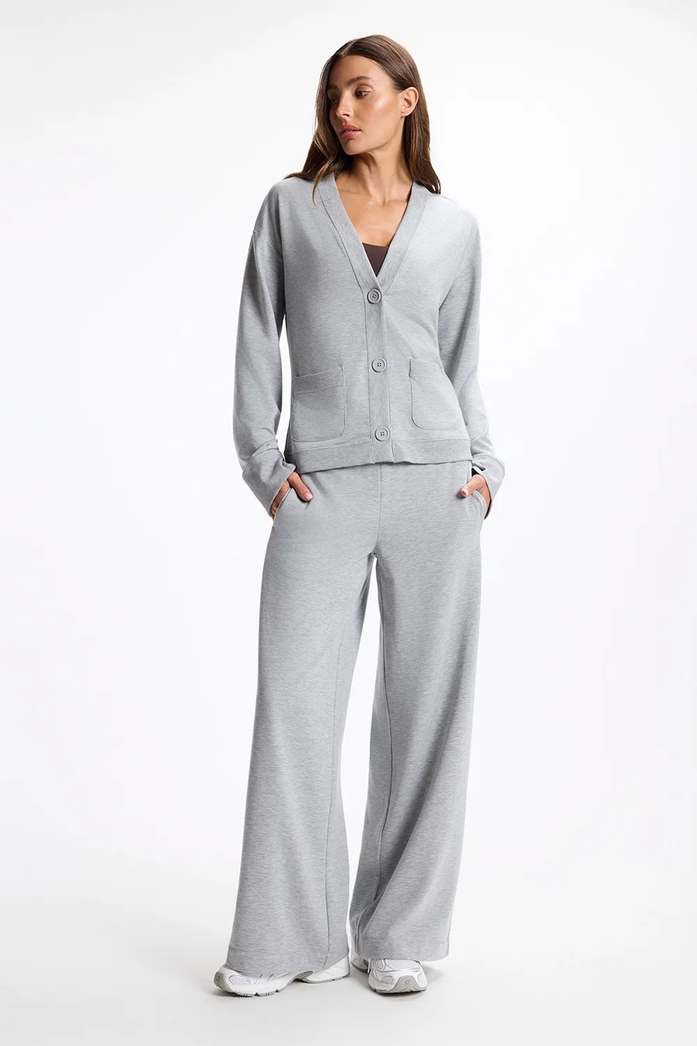 MPG Cozy Fleece Button Up Cardigan