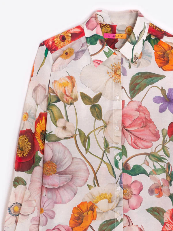 Vilagallo Printed Floral Blouse