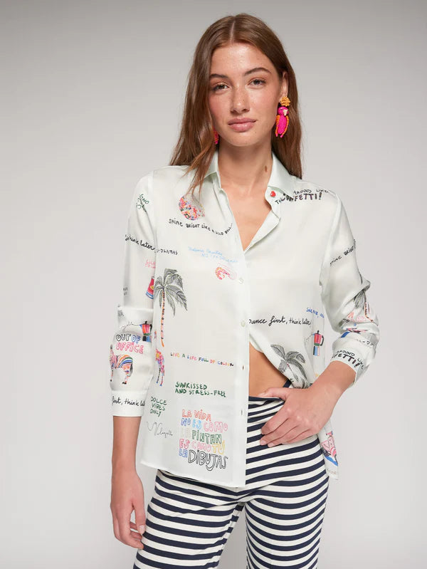 Vilagallo Palm Tree Blouse
