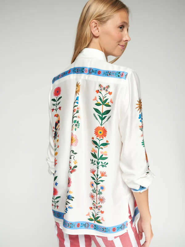 Vilagallo Printed Floral Blouse