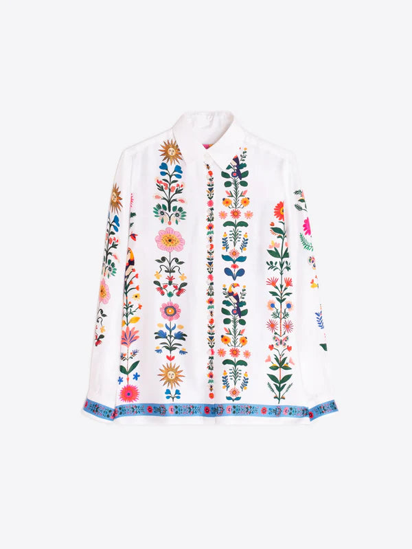Vilagallo Printed Floral Blouse