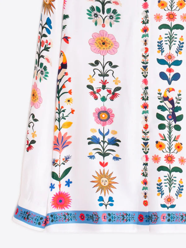 Vilagallo Printed Floral Blouse