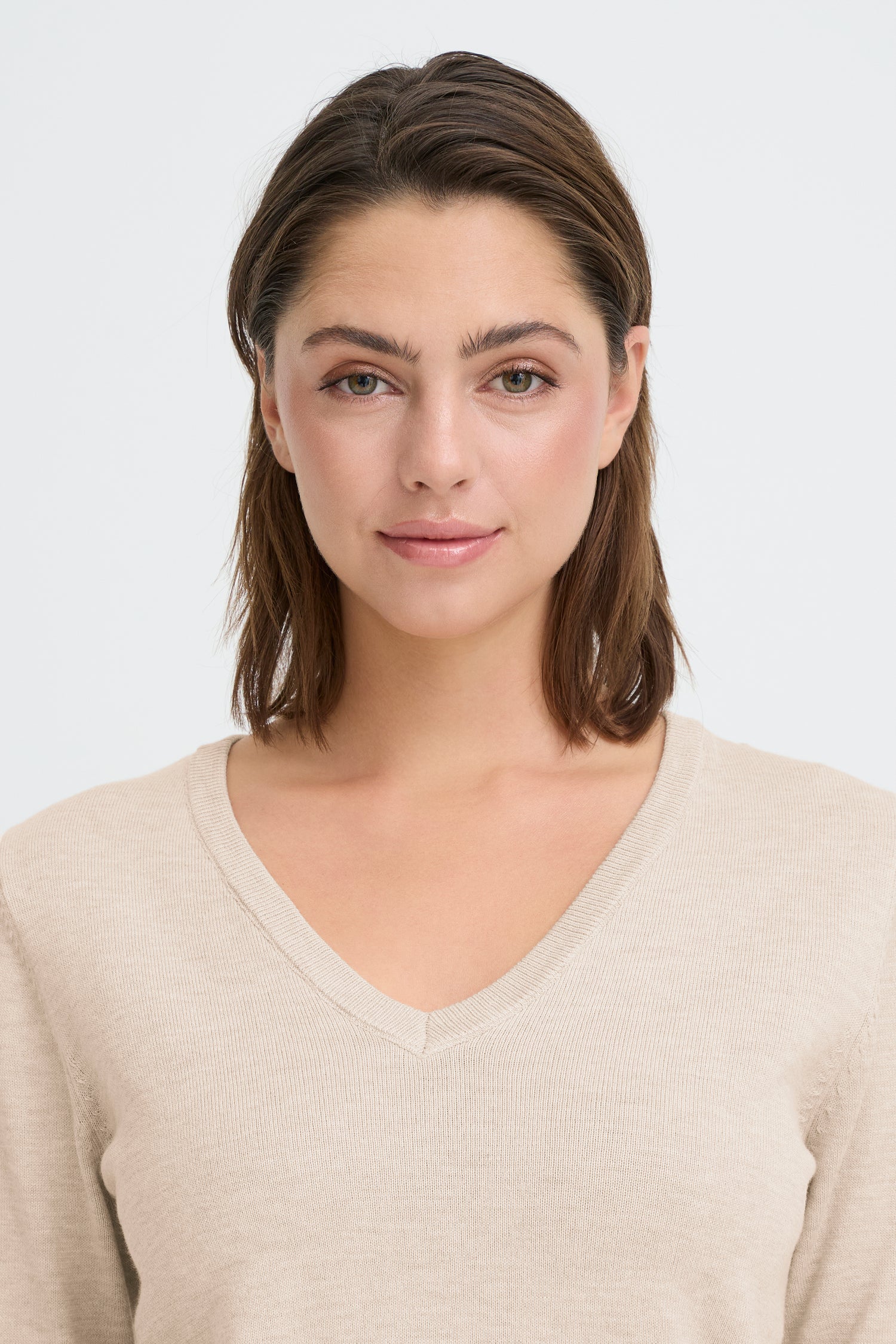 Ichi Luls V-Neck Long Sleeve Sweater