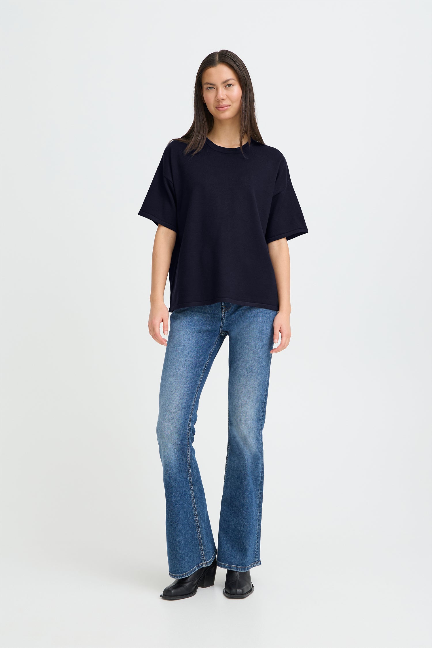 Ichi Luls Short Sleeve Sweater