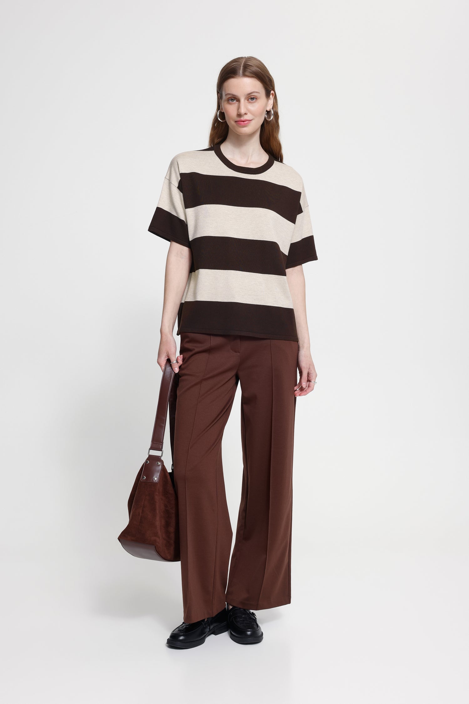Ichi Luls Loose Short Sleeve Sweater