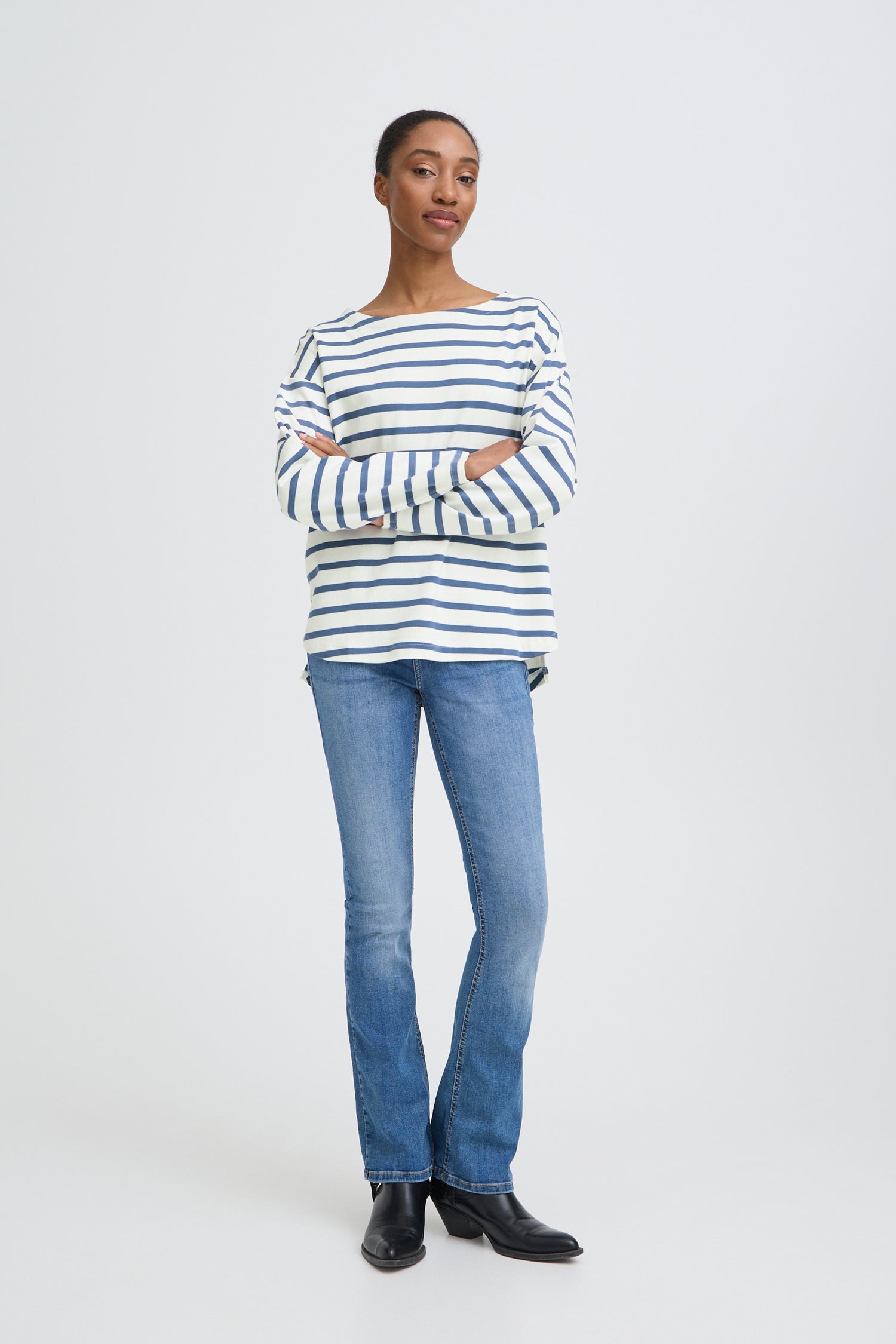 B.Young Ramsi Long Sleeve Stripe T-Shirt