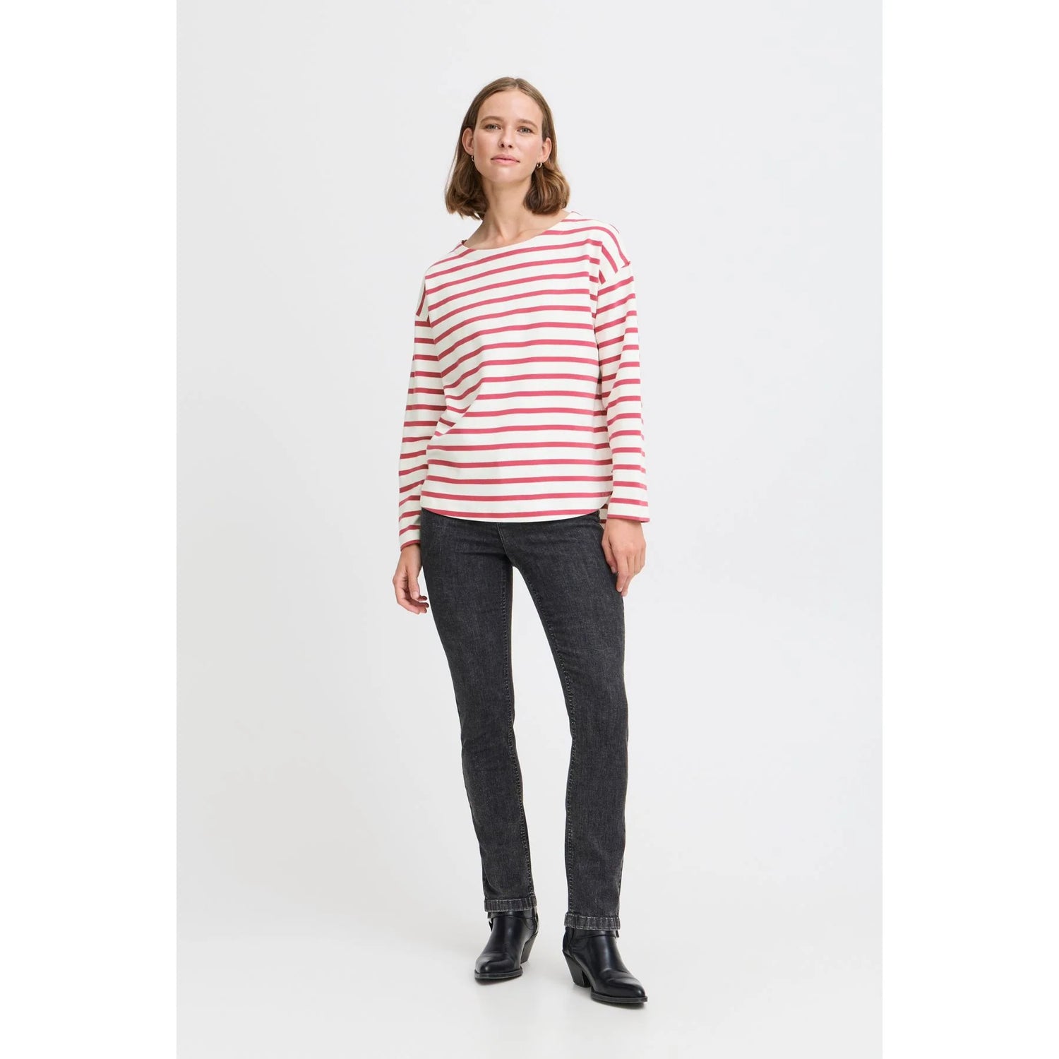 B.Young Ramsi Long Sleeve Stripe T-Shirt