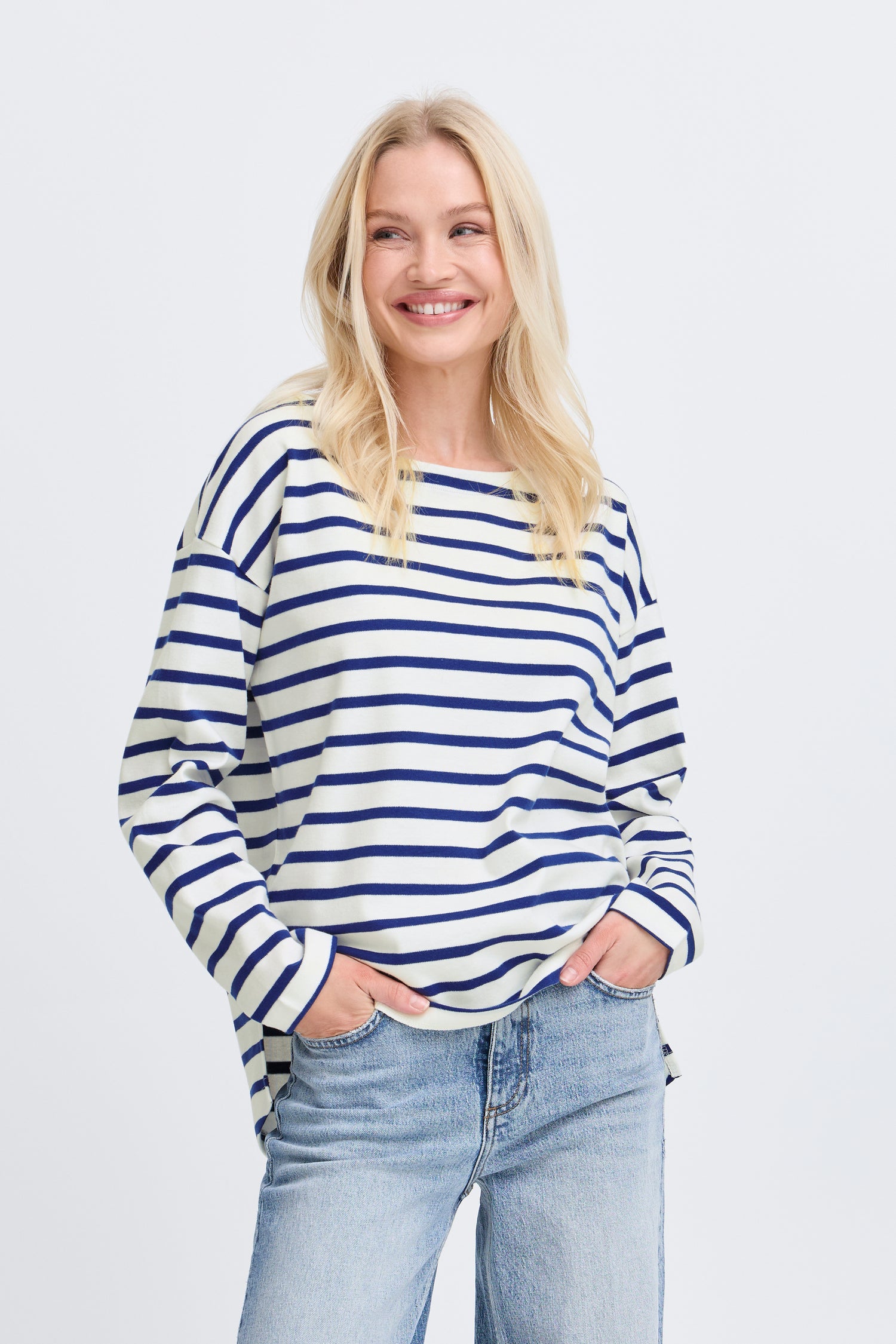 B.Young Ramsi Long Sleeve Stripe T-Shirt